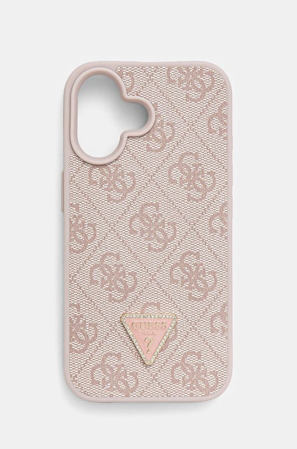 Guess Etui za telefon Guess iPhone 16 6.1 boja: ružičasta, GUHCP16SP4TDPP