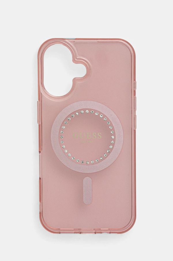 Guess Etui za telefon Guess iPhone 16 6.1 boja: ružičasta, GUHMP16SPFTDTEP