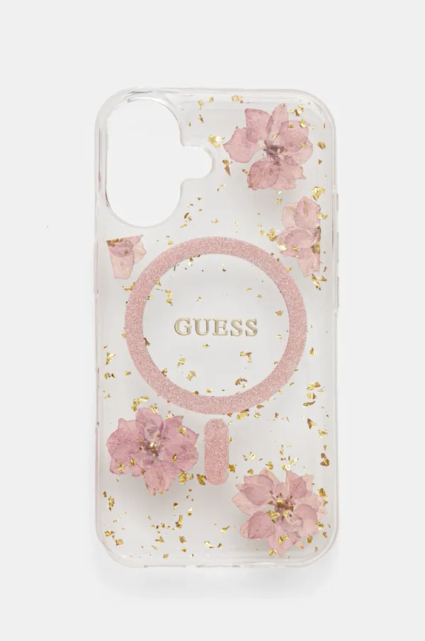 Guess Etui za telefon Guess iPhone 16 6.1 boja: ružičasta, GUHMP16SRBFGFGMP