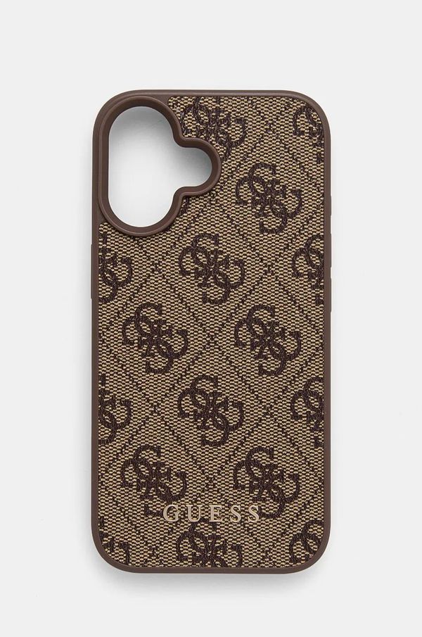 Guess Etui za telefon Guess iPhone 16 6.1 boja: smeđa, GUHCP16SG4GFBR