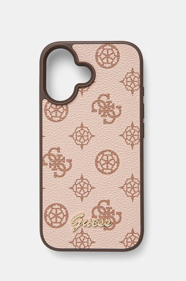 Guess Etui za telefon Guess iPhone 16 6.1 boja: smeđa, GUHMP16SPGPYSW