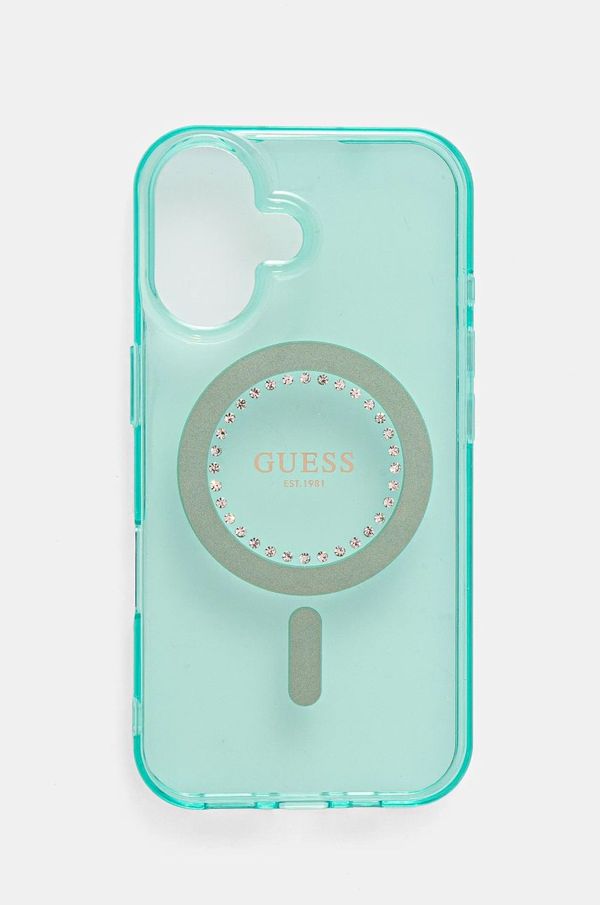 Guess Etui za telefon Guess iPhone 16 6.1 boja: tirkizna, GUHMP16SPFTDTEN