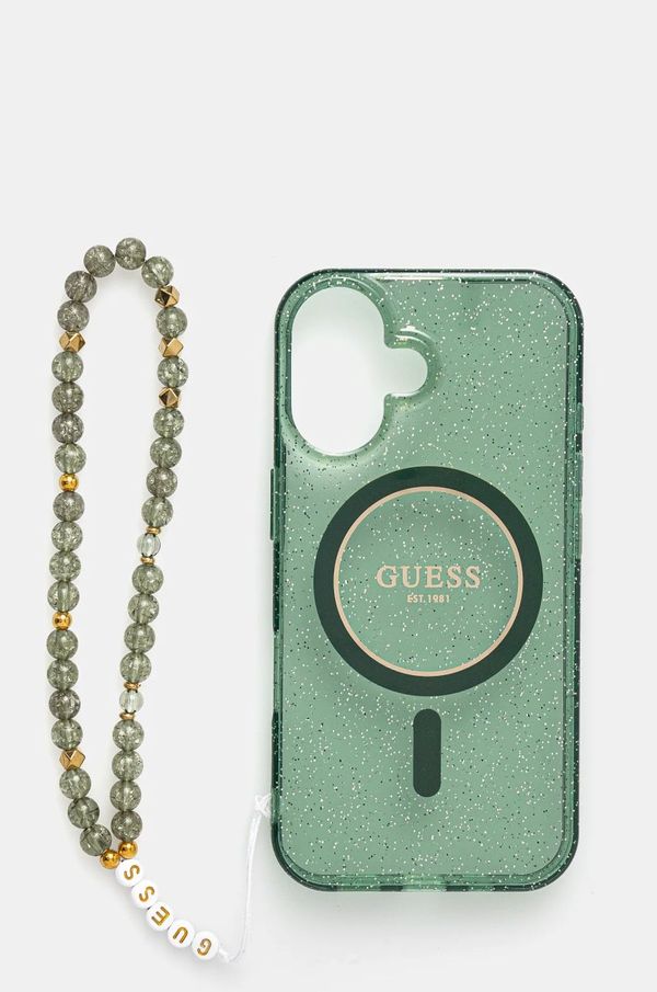 Guess Etui za telefon Guess iPhone 16 6.1 boja: zelena, GUHMP16SHGCRELSA