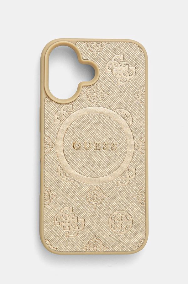 Guess Etui za telefon Guess iPhone 16 6.1 boja: zlatna, GUHMP16SPSAPSMED
