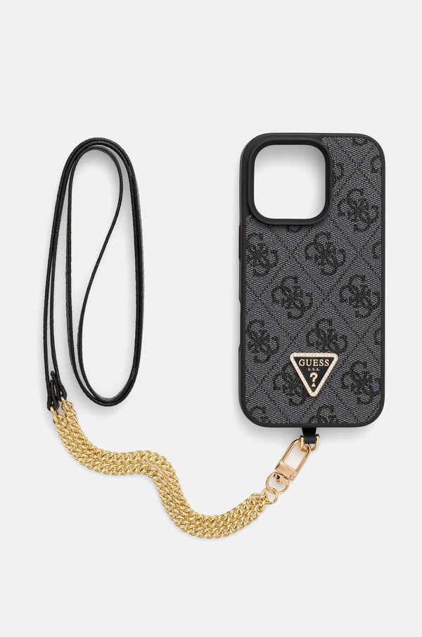 Guess Etui za telefon Guess iPhone 16 Pro 6.3 boja: crna, GUHCP16LP4TDSCPK