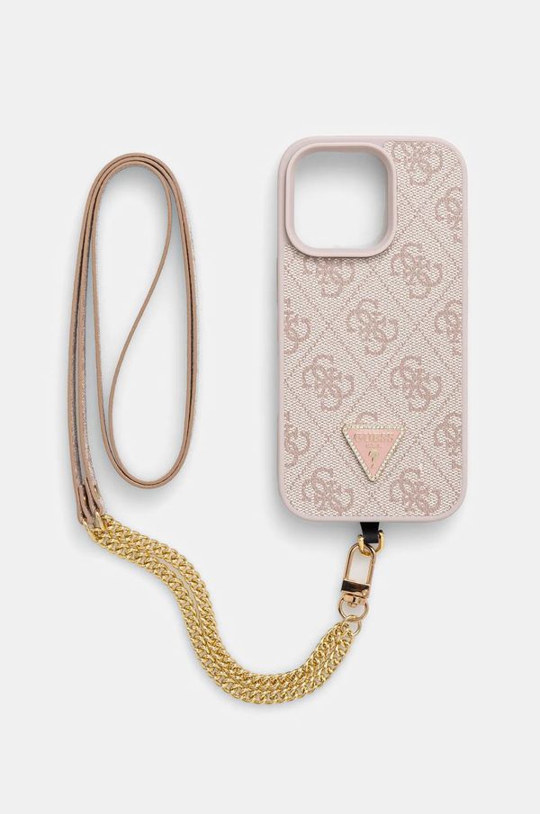 Guess Etui za telefon Guess iPhone 16 Pro 6.3 boja: ružičasta, GUHCP16LP4TDSCPP