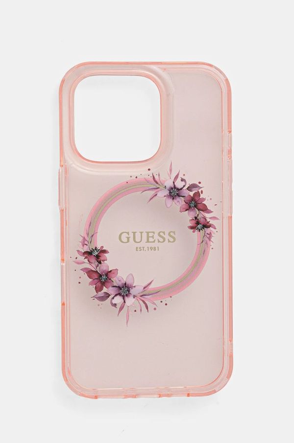 Guess Etui za telefon Guess iPhone 16 Pro 6.3 boja: ružičasta, GUHMP16LHFWFCP