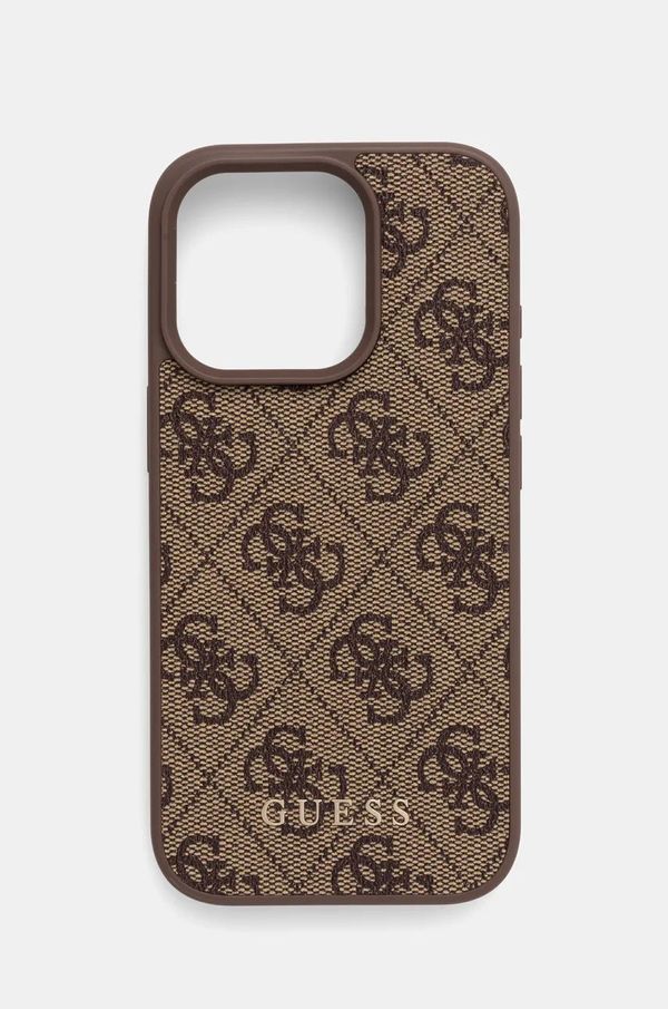 Guess Etui za telefon Guess iPhone 16 Pro 6.3 boja: smeđa, GUHCP16LG4GFBR
