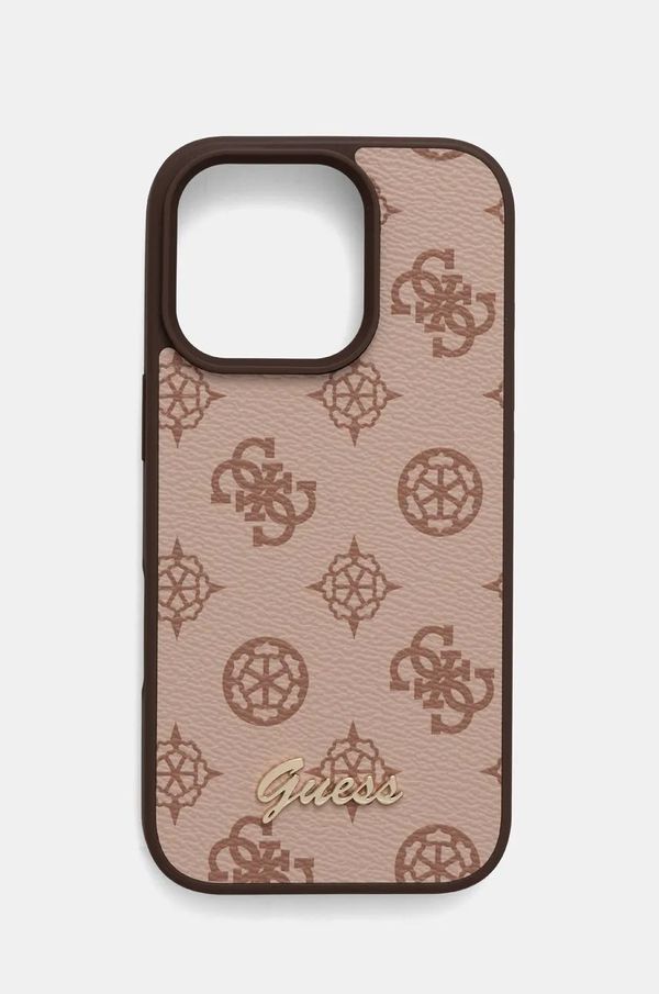 Guess Etui za telefon Guess iPhone 16 Pro 6.3 boja: smeđa, GUHMP16LPGPYSW