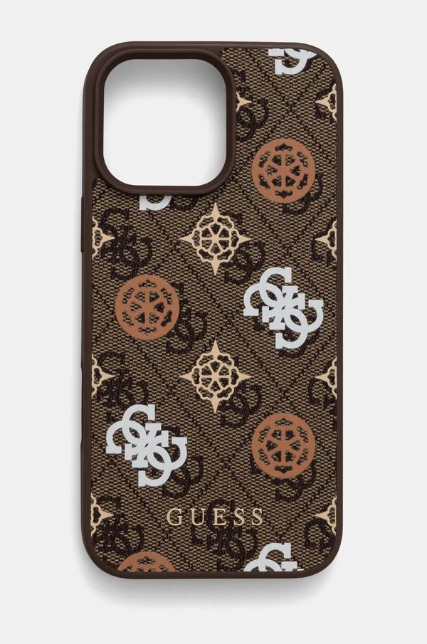 Guess Etui za telefon Guess iPhone 16 Pro Max 6.9 boja: smeđa, GUHMP16XP4PWPW