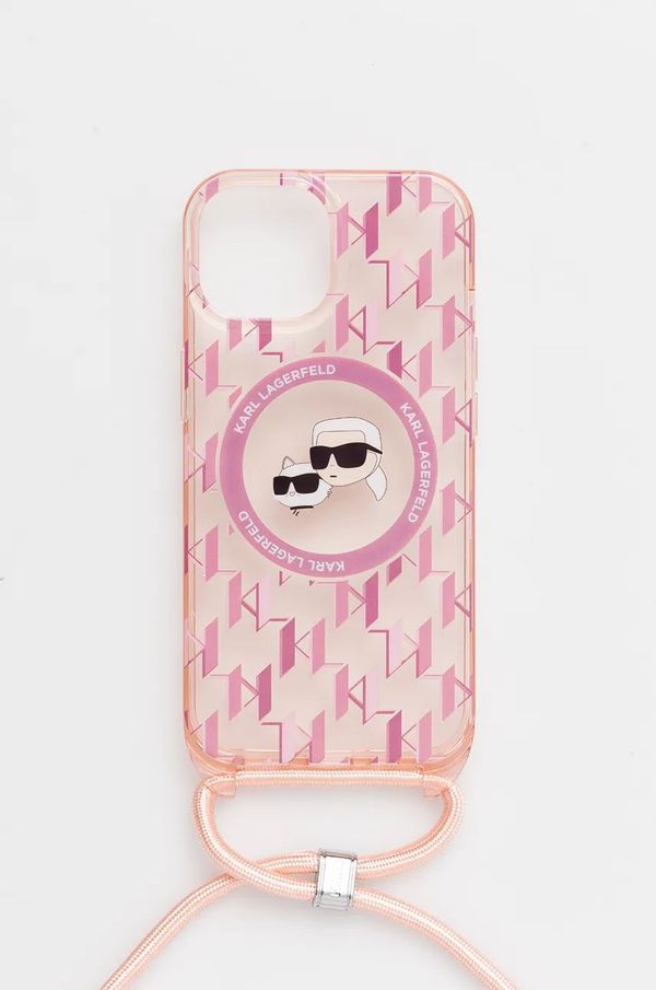 Karl Lagerfeld Etui za telefon Karl Lagerfeld iPhone 15 / 14 / 13 6.1" boja: ružičasta, KLHMP15SHCKCKLCP