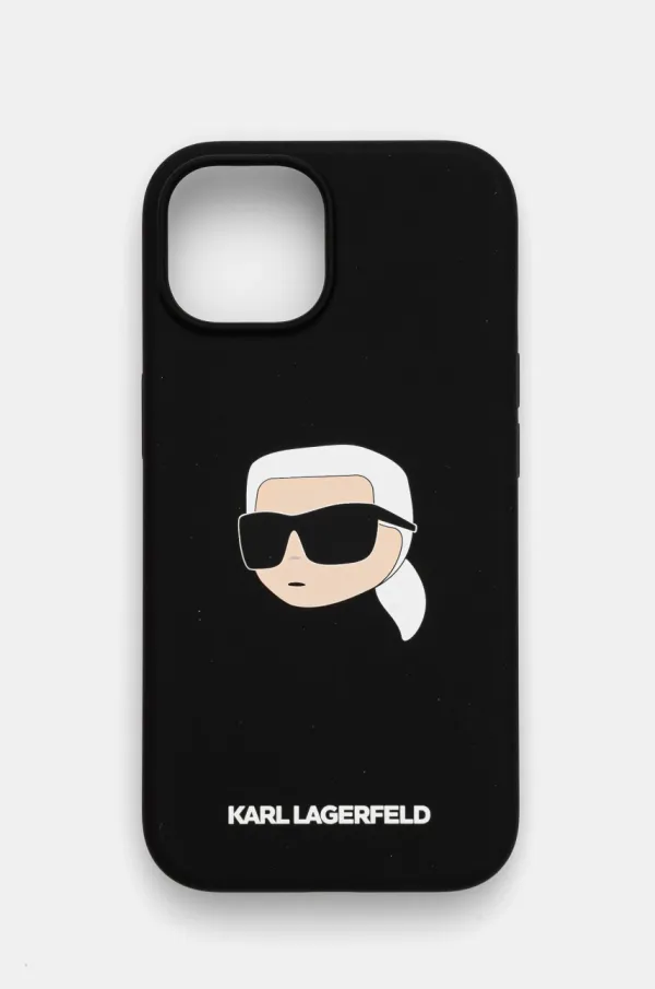 Karl Lagerfeld Etui za telefon Karl Lagerfeld iPhone 15 6.1 boja: crna, KLHMP15SSKHPPLK