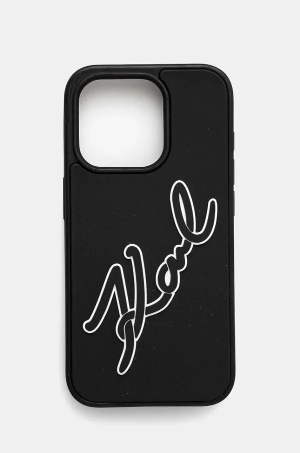 Karl Lagerfeld Etui za telefon Karl Lagerfeld iPhone 15 Pro 6.1 boja: crna, KLHCP15L3DRKSDLK