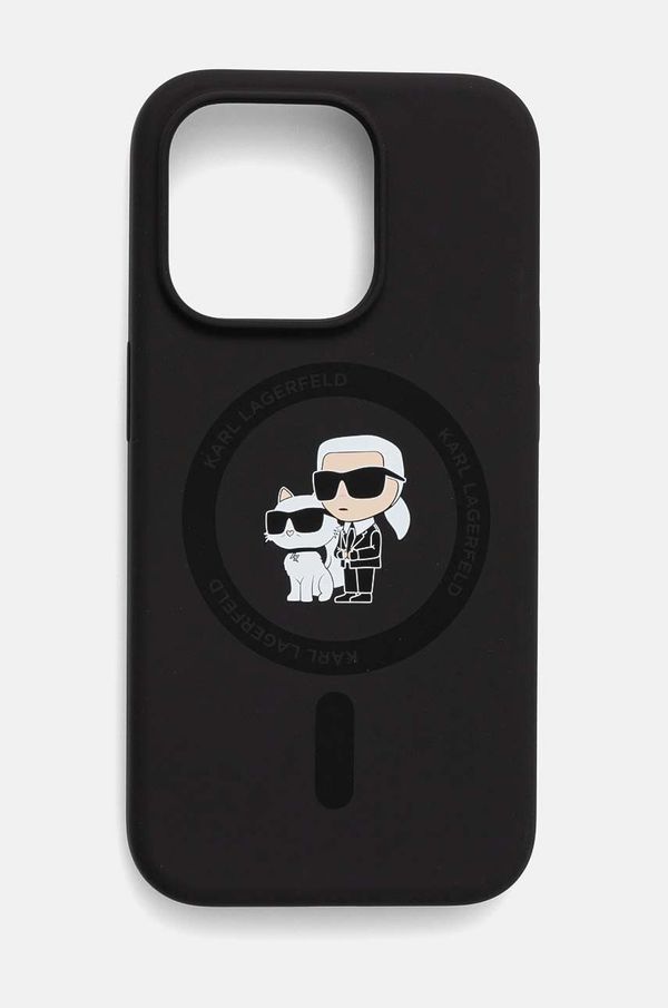 Karl Lagerfeld Etui za telefon Karl Lagerfeld iPhone 15 Pro 6.1 boja: crna, KLHMP15LSCMKCRHK