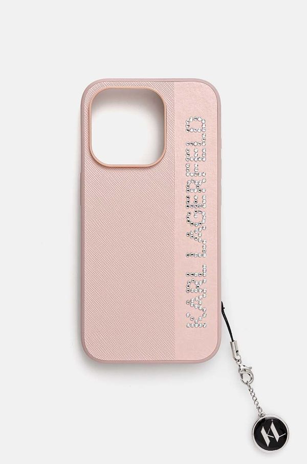 Karl Lagerfeld Etui za telefon Karl Lagerfeld iPhone 15 Pro 6.1 boja: ružičasta, KLHCP15LPSAKDGCP