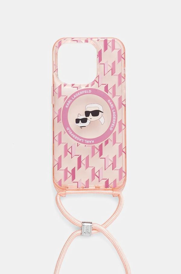 Karl Lagerfeld Etui za telefon Karl Lagerfeld iPhone 15 Pro 6.1" boja: ružičasta, KLHMP15LHCKCKLCP