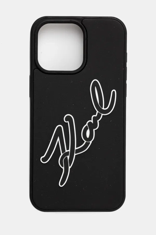 Karl Lagerfeld Etui za telefon Karl Lagerfeld iPhone 15 Pro Max 6.7 boja: crna, KLHCP15X3DRKSDLK