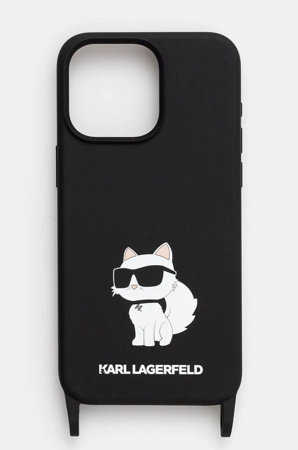 Karl Lagerfeld Etui za telefon Karl Lagerfeld iPhone 15 Pro Max 6.7" boja: crna, KLHCP15XSCBSCNK