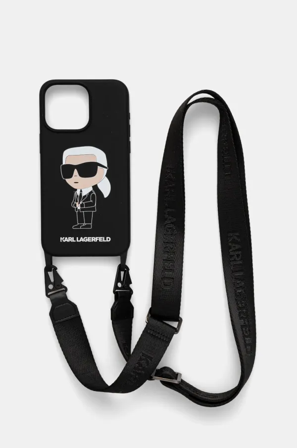 Karl Lagerfeld Etui za telefon Karl Lagerfeld iPhone 15 Pro Max 6.7 boja: crna, KLHCP15XSCBSKNK