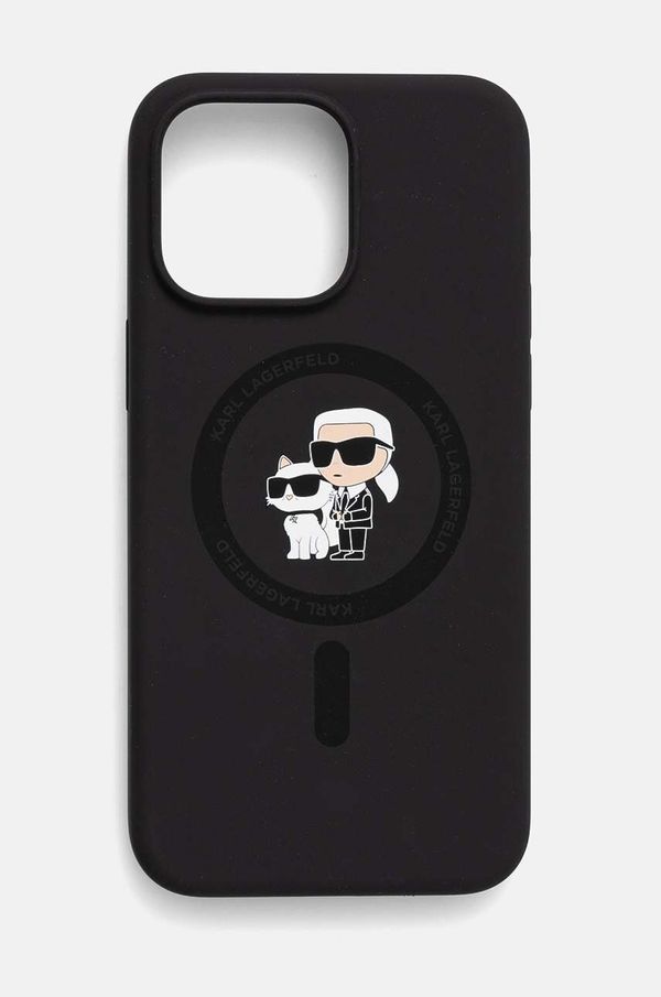Karl Lagerfeld Etui za telefon Karl Lagerfeld iPhone 15 Pro Max 6.7 boja: crna, KLHMP15XSCMKCRHK
