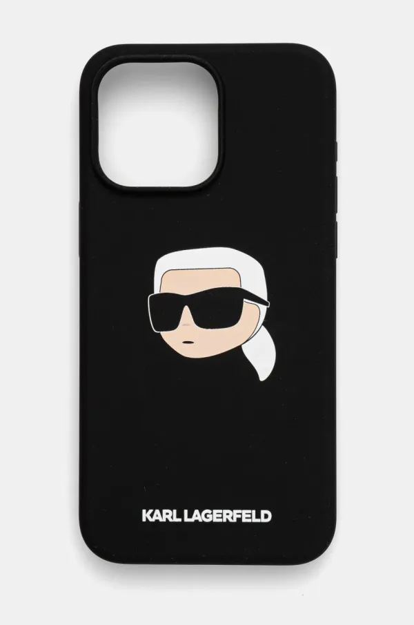 Karl Lagerfeld Etui za telefon Karl Lagerfeld iPhone 15 Pro Max 6.7 boja: crna, KLHMP15XSKHPPLK