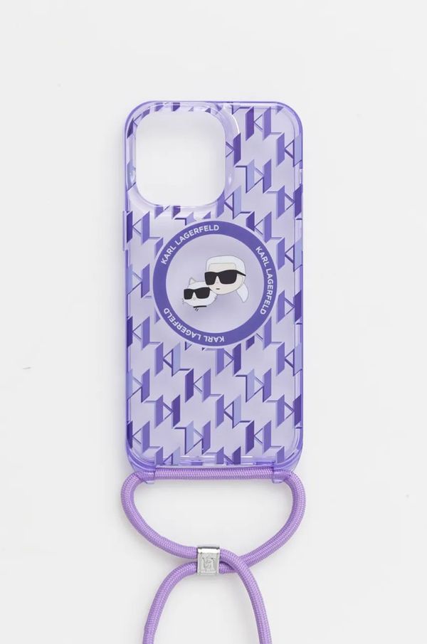 Karl Lagerfeld Etui za telefon Karl Lagerfeld iPhone 15 Pro Max 6.7" boja: ljubičasta, KLHMP15XHCKCKLCU