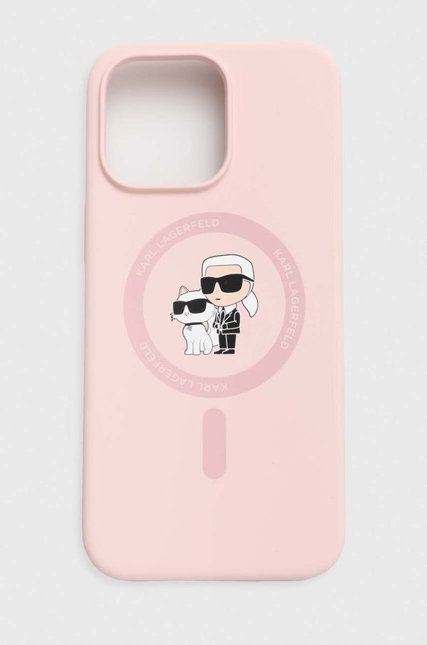 Karl Lagerfeld Etui za telefon Karl Lagerfeld iPhone 15 Pro Max 6.7 boja: ružičasta, KLHMP15XSCMKCRHP
