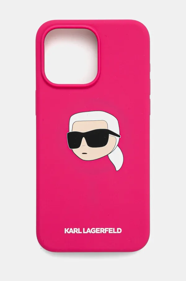 Karl Lagerfeld Etui za telefon Karl Lagerfeld iPhone 15 Pro Max 6.7 boja: ružičasta, KLHMP15XSKHPPLF