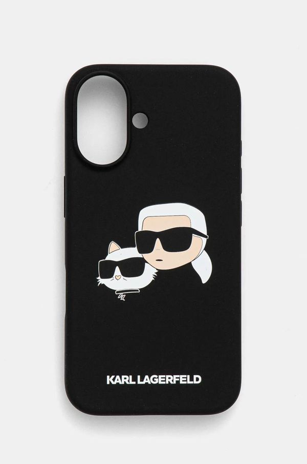 Karl Lagerfeld Etui za telefon Karl Lagerfeld iPhone 16 6.1 boja: crna, KLHMP16SSKCHPPLK
