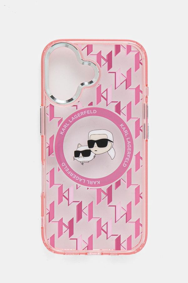 Karl Lagerfeld Etui za telefon Karl Lagerfeld iPhone 16 6.1 boja: ružičasta, KLHMP16SHMCKMHP