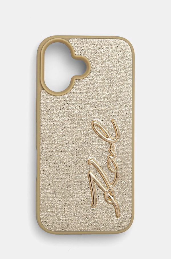 Karl Lagerfeld Etui za telefon Karl Lagerfeld iPhone 16 6.1 boja: zlatna, KLHCP16SPFMFBKMD