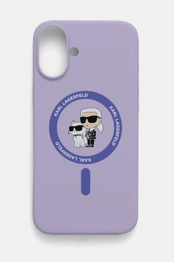 Karl Lagerfeld Etui za telefon Karl Lagerfeld iPhone 16 Plus 6.7 boja: ljubičasta, KLHMP16MSCMKCRHU