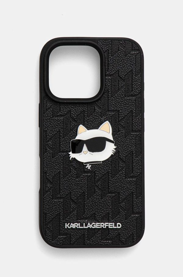 Karl Lagerfeld Etui za telefon Karl Lagerfeld iPhone 16 Pro 6.3 boja: crna, KLHCP16LPGKLCHPK