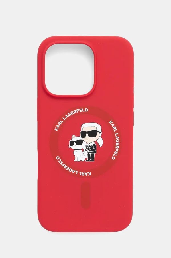 Karl Lagerfeld Etui za telefon Karl Lagerfeld iPhone 16 Pro 6.3 boja: crvena, KLHMP16LSCMKCRHR