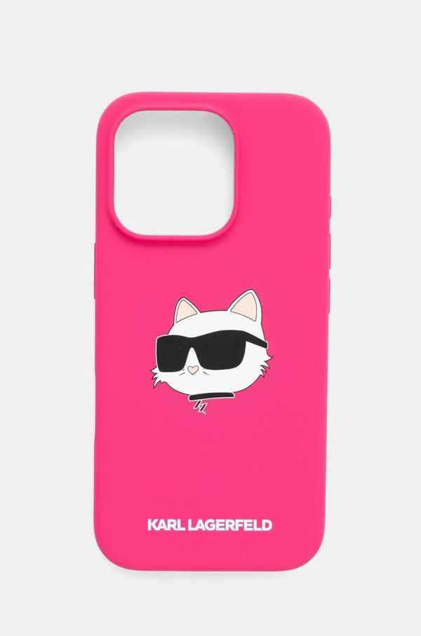 Karl Lagerfeld Etui za telefon Karl Lagerfeld iPhone 16 Pro 6.3 boja: ružičasta, KLHMP16LSCHPPLF