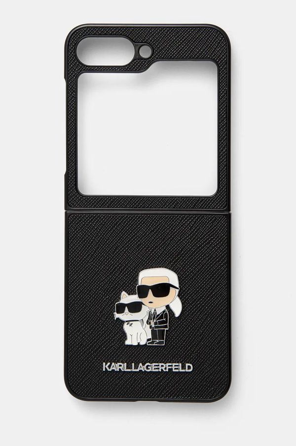 Karl Lagerfeld Etui za telefon Karl Lagerfeld Z Flip6 F741 boja: crna, KLHCZF6SAPKCNPK