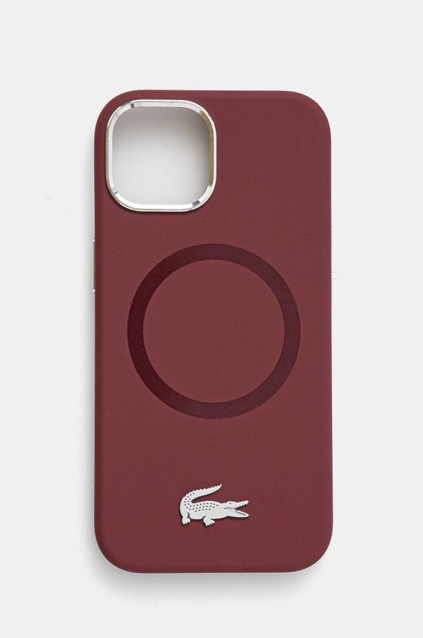Lacoste Etui za telefon Lacoste iPhone 15 6.1 boja: bordo, LCHMP15SSMAR