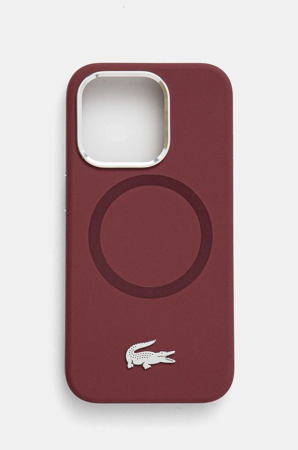 Lacoste Etui za telefon Lacoste iPhone 15 Pro 6.1 boja: bordo, LCHMP15LSMAR