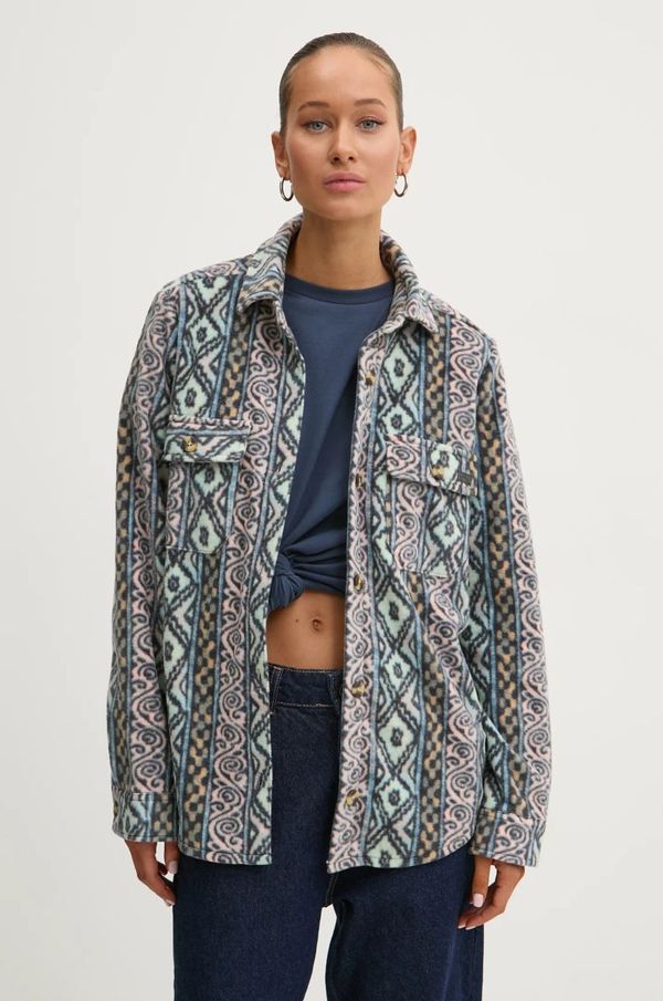 Billabong Flis košulja Billabong Forge Fleece boja: siva, regular, s klasičnim ovratnikom, ABJFT00423