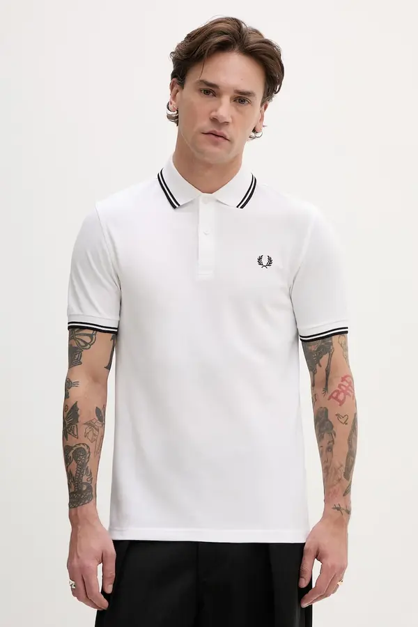 Fred Perry Fred Perry Pamučna polo majica Fred Perry Twin Tipped Shirt