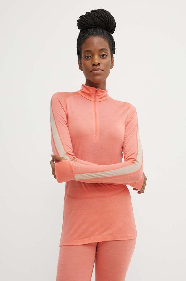 Icebreaker Funkcionalna majica dugih rukava Icebreaker 125 ZoneKnit Merino Blend boja: narančasta, IB0A56XFB951