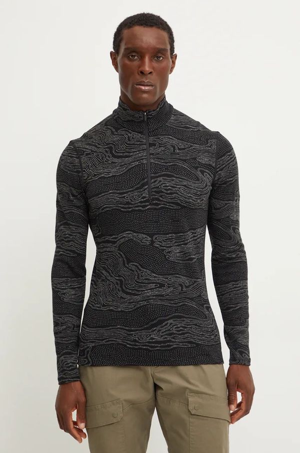 Icebreaker Funkcionalna majica dugih rukava Icebreaker Merino 260 Vertex boja: crna, IB0A573801W1