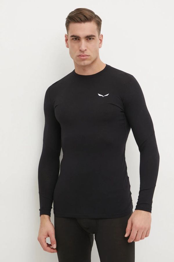 Salewa Funkcionalna majica dugih rukava Salewa Cristallo boja: crna, 00.0000028205