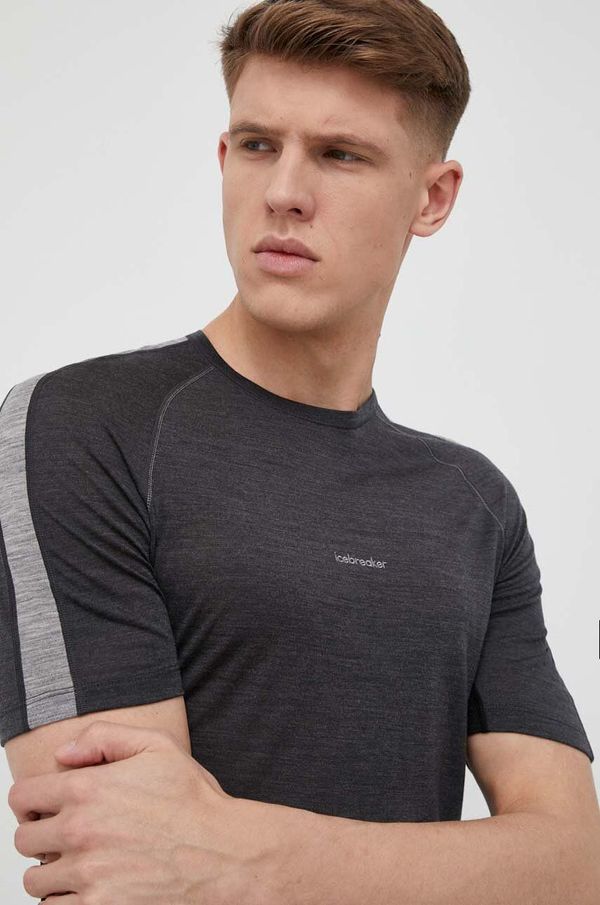 Icebreaker Funkcionalna majica kratkih rukava Icebreaker 125 ZoneKnit boja: crna