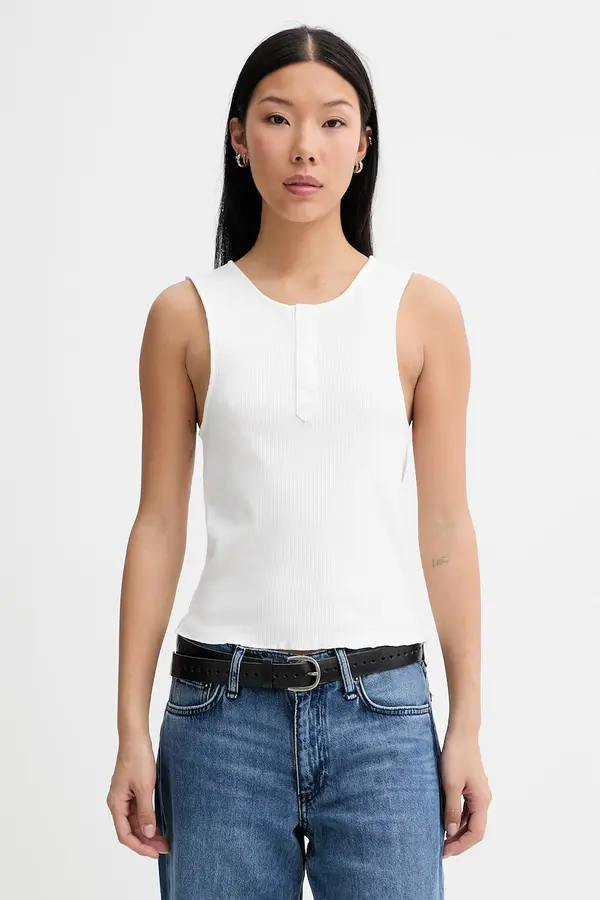 G-Star G-Star top ženski od pamuka s elastanom Slim henley tank