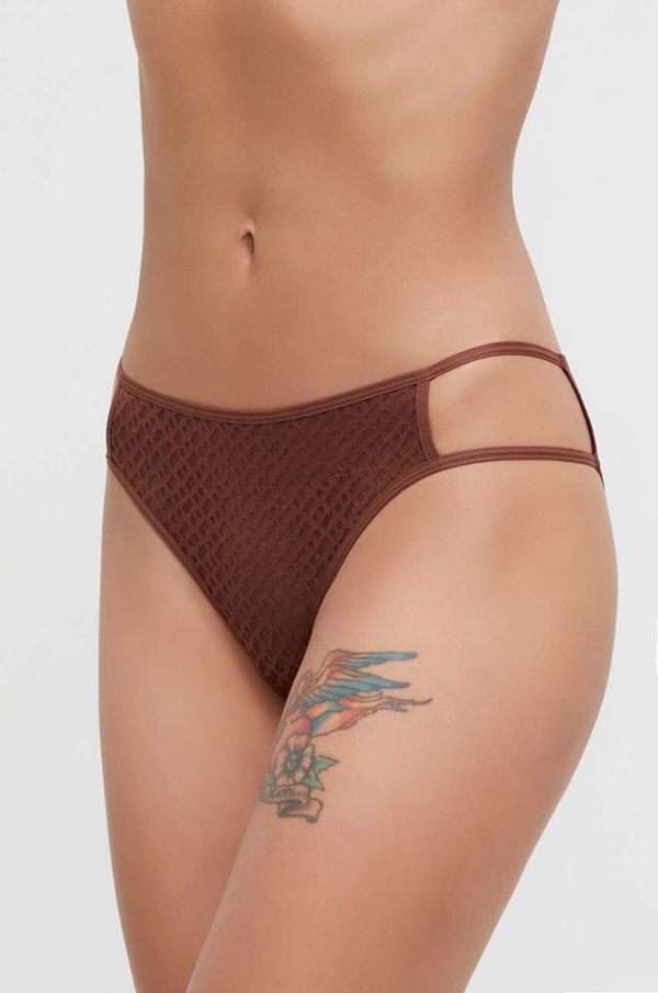 BOSS Gaćice BOSS boja: smeđa, od čipke, 50509985