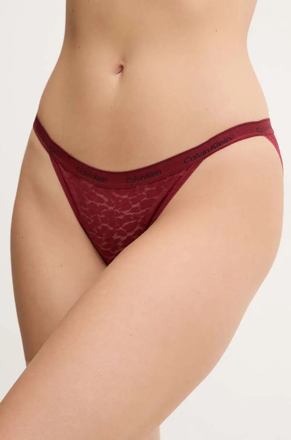 Calvin Klein Underwear Gaćice Calvin Klein Underwear boja: bordo, od čipke, 000QD5213E
