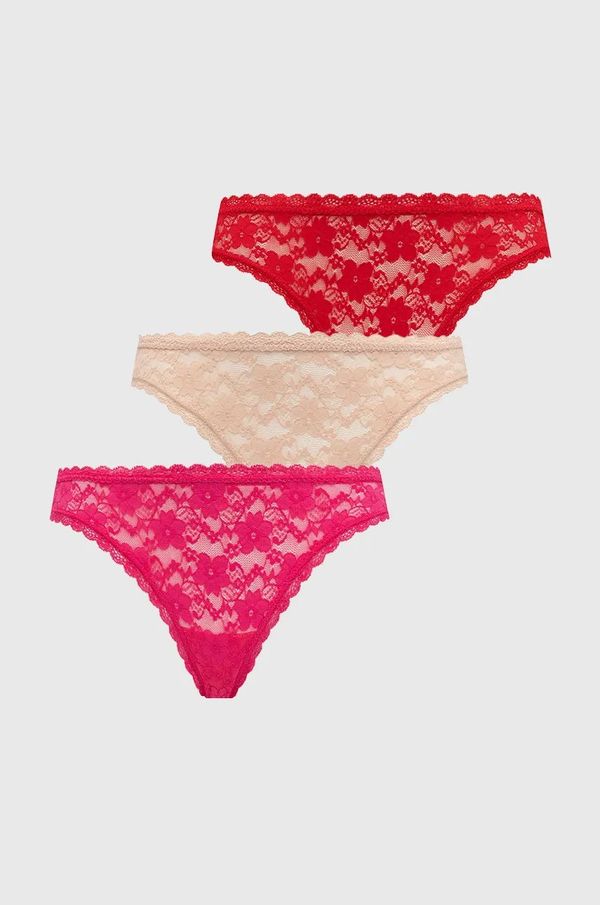 Guess Gaćice Guess 3-pack boja: crvena, od čipke, O4GG35 KC5L0