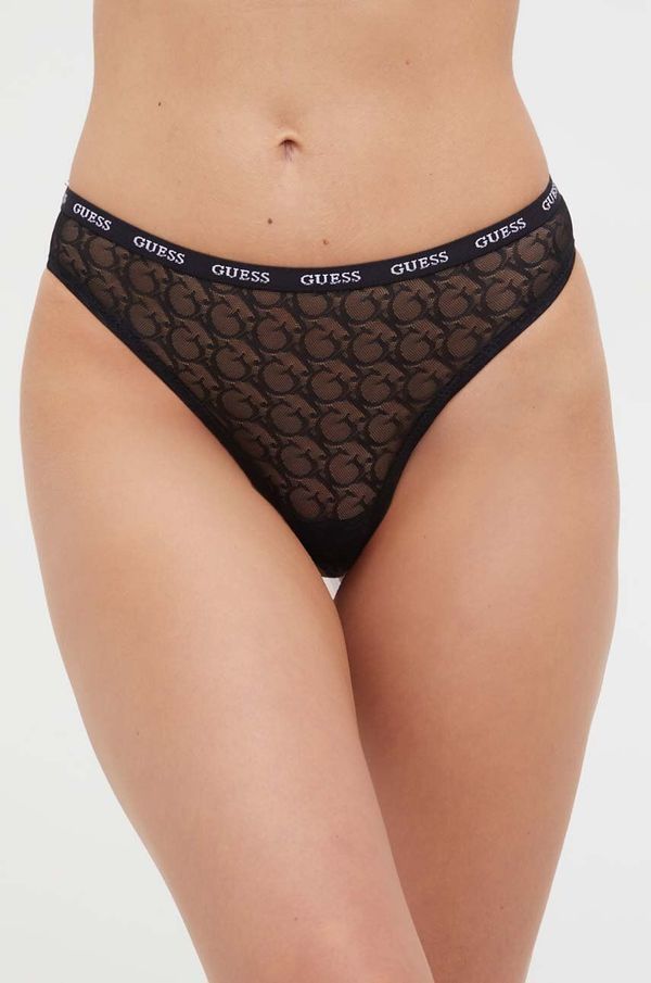 Guess Gaćice Guess boja: crna, od čipke