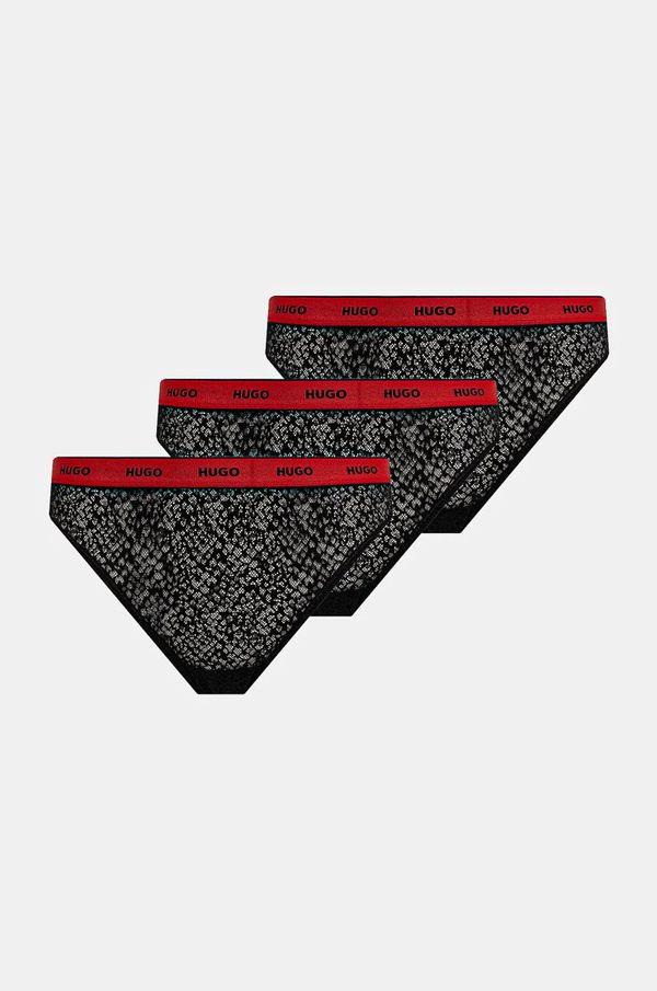 HUGO Gaćice HUGO 3-pack boja: crna, od čipke, 50535254